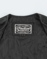 Vintage 90s Indian Motorcycle Lace-up Leather Vest - S