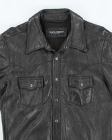 Vintage Dolce &amp; Gabbana Leather Jacket - M