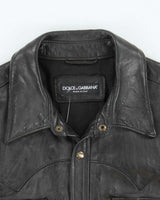 Vintage Dolce &amp; Gabbana Leather Jacket - M