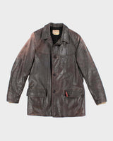 Vintage Victoria Leather Brown Jacket -M