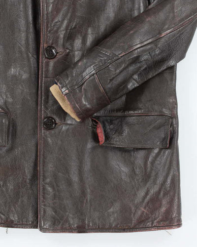 Vintage Victoria Leather Brown Jacket -M
