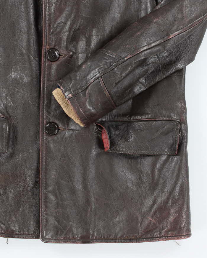 Vintage Victoria Leather Brown Jacket -M