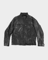 Vintage 2000's Hugo Boss Leather Biker Jacket - M