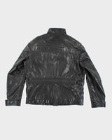 Vintage 2000's Hugo Boss Leather Biker Jacket - M