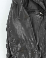 Vintage 2000's Hugo Boss Leather Biker Jacket - M