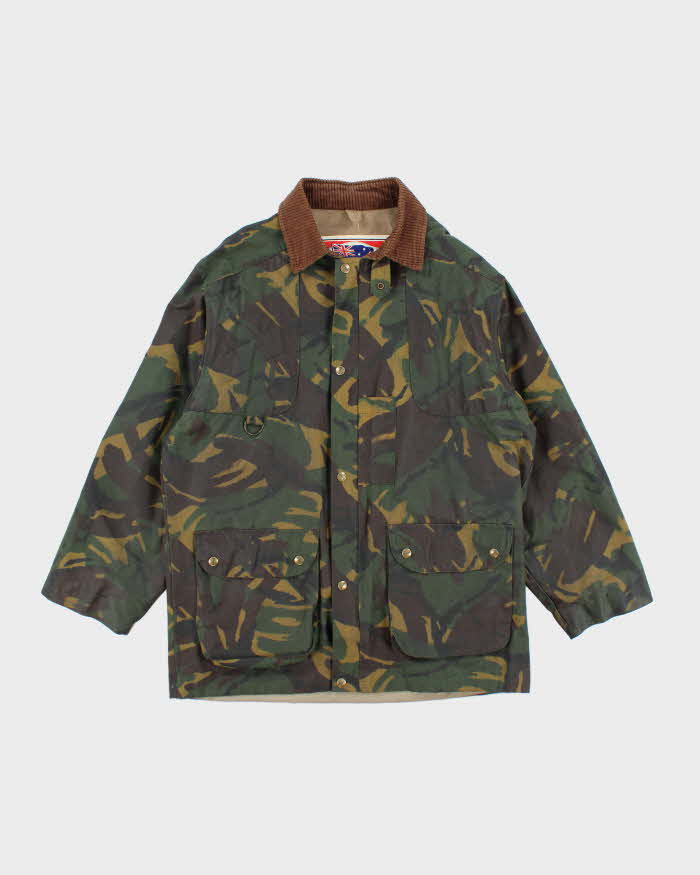 Vintage 90's Koolah Waxed Camouflage Workwear Jacket - M