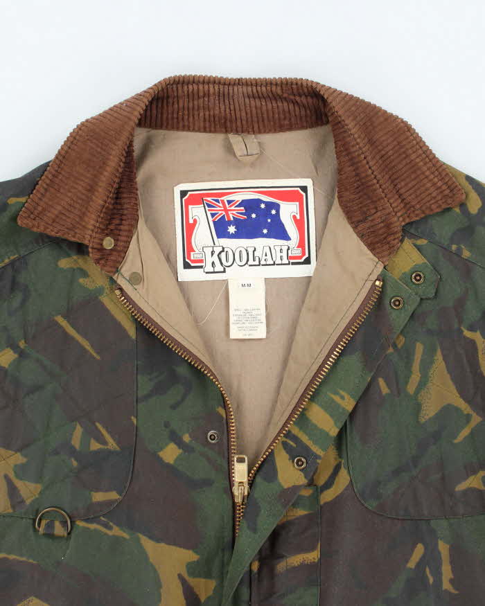 Vintage 90's Koolah Waxed Camouflage Workwear Jacket - M