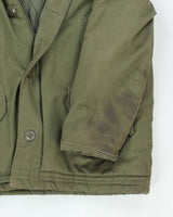 Vintage 70's Heavyweight Quilted Military Style Parka Jacket - L