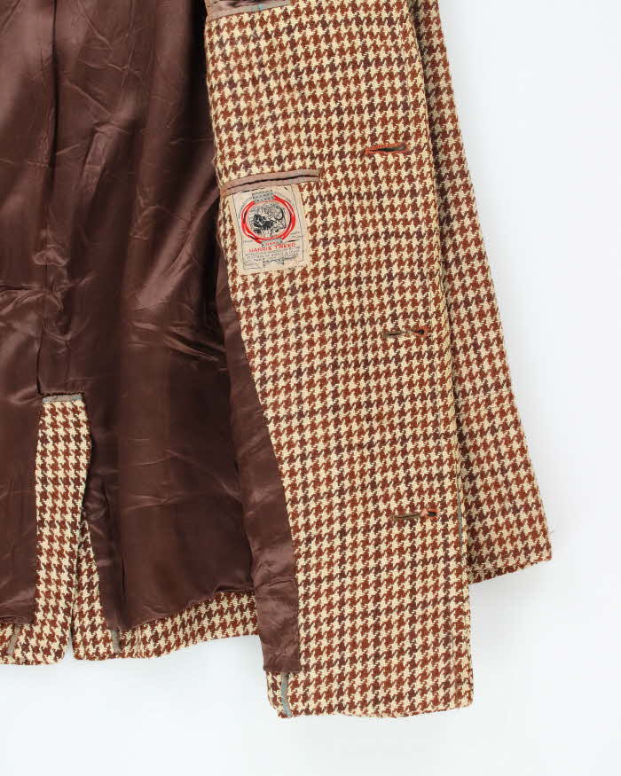 Vintage 60's Harris Tweed Heavyweight Button Up Wool Jacket - L