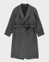 Vintage Grey Wool Blend Coat - L