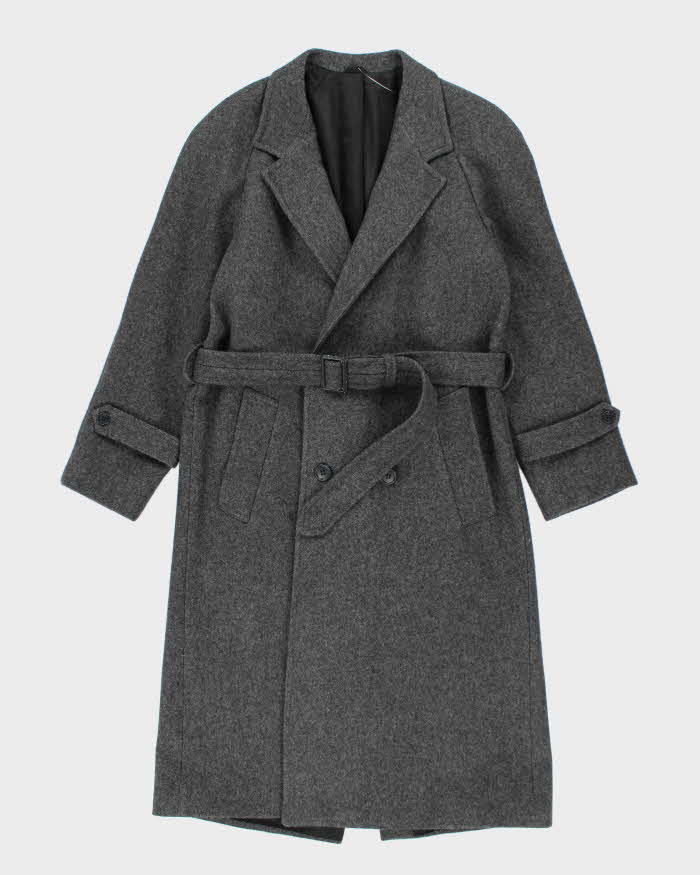 Vintage Grey Wool Blend Coat - L