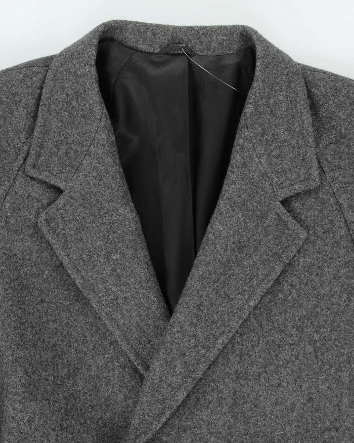 Vintage Grey Wool Blend Coat - L