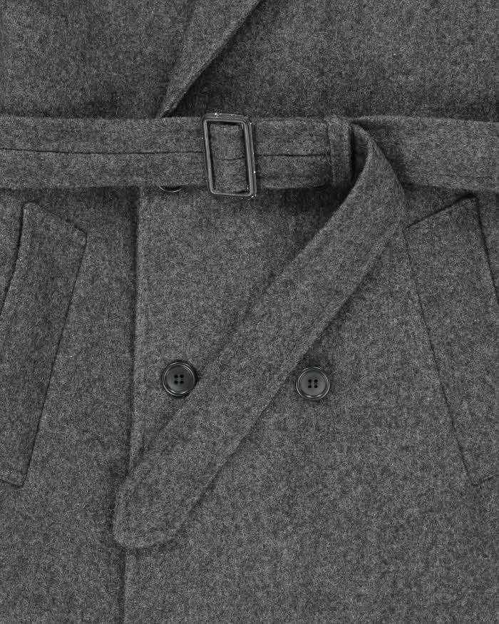 Vintage Grey Wool Blend Coat - L