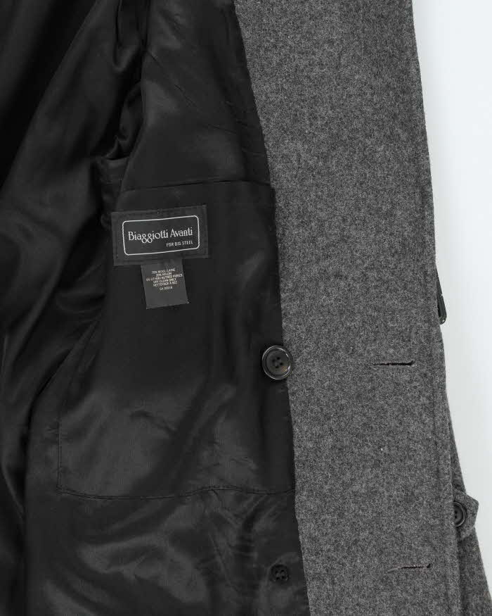 Vintage Grey Wool Blend Coat - L