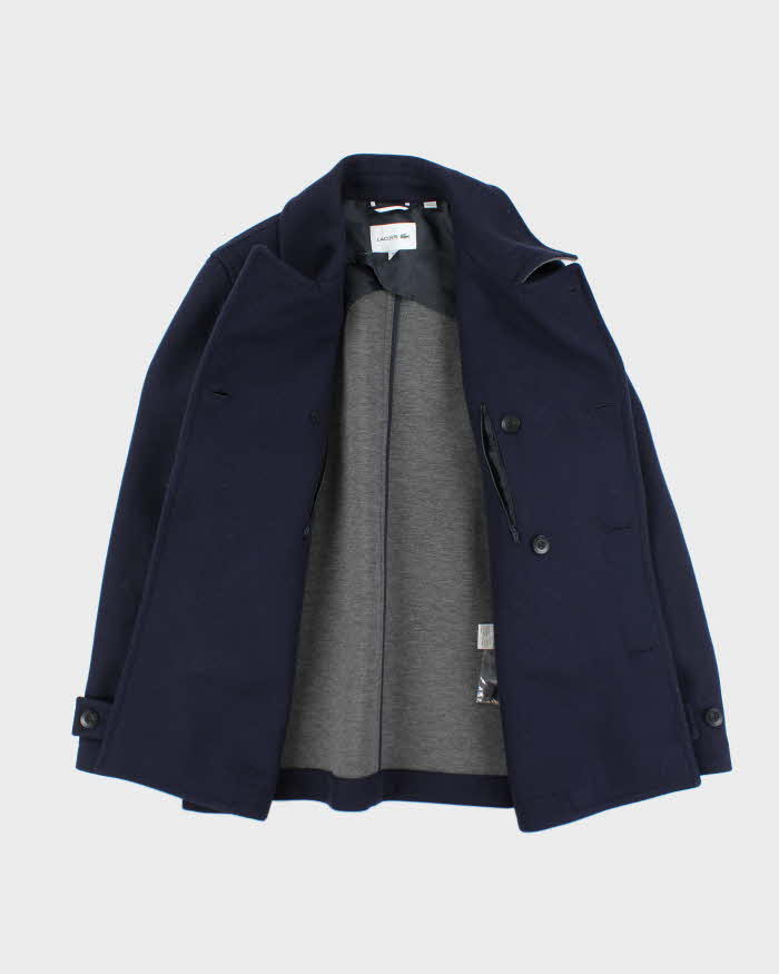 Lacoste Navy Wool Blend Jacket - M