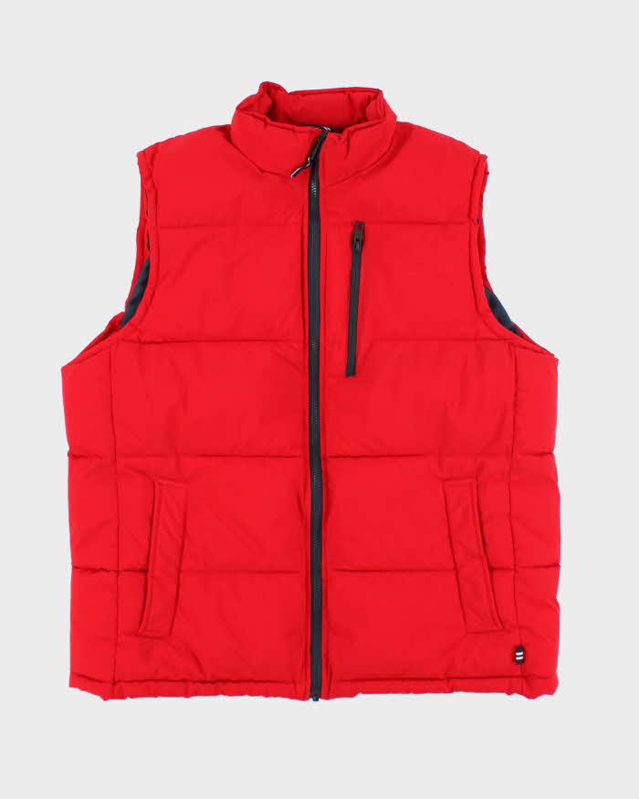 Vintage Nautica Red Puffer Gilet - XL