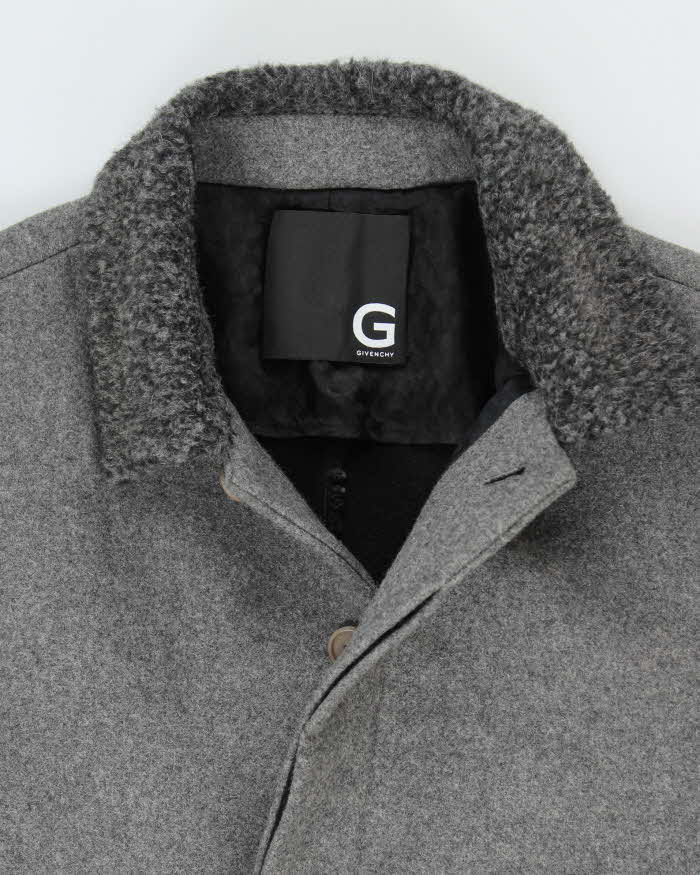 Vintage Givenchy Button Up Wool Insulated Jacket - M