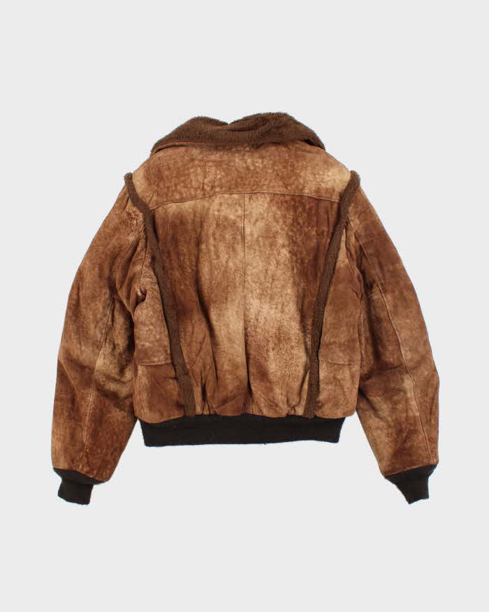 Vintage 80s Schott Suede Bomber Jacket - M