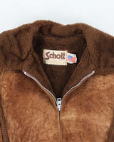 Vintage 80s Schott Suede Bomber Jacket - M