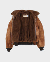 Vintage 80s Schott Suede Bomber Jacket - M