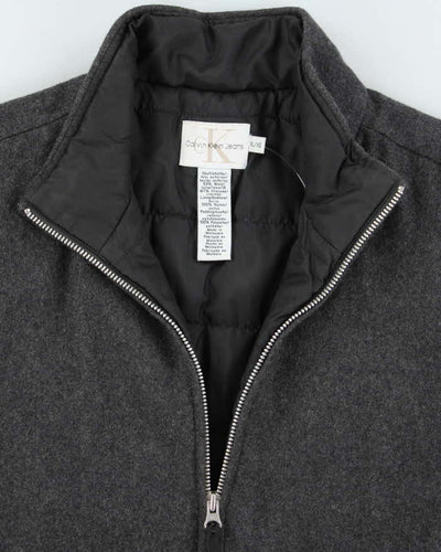 Vintage 2000's Calvin Klein Wool Blend Zip Up Jacket - XL