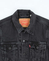 Vintage 2000's Levi's Grey Dark Wash Denim Jacket - S