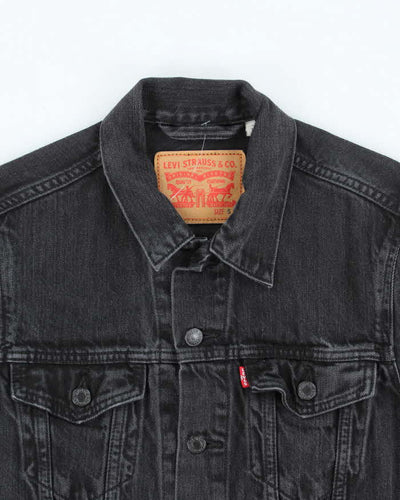 Vintage 2000's Levi's Grey Dark Wash Denim Jacket - S