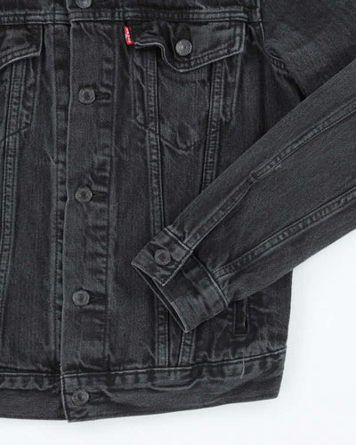 Vintage 2000's Levi's Grey Dark Wash Denim Jacket - S