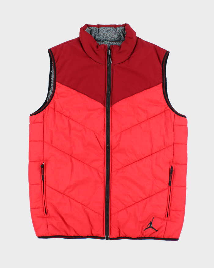 Vintage Nike Jordan Elephant Print Puffer Gilet - L
