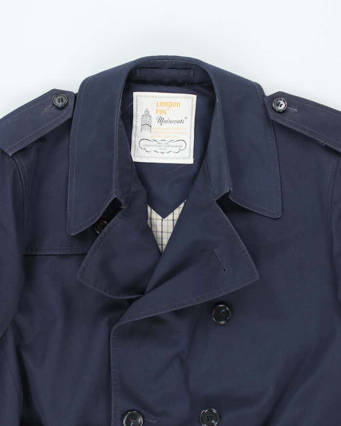 Vintage London Fog Navy Mac - L