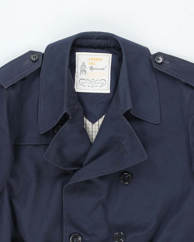 Vintage London Fog Navy Mac - L