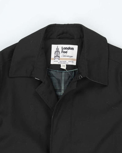 Vintage London Fog  Black Mac - L