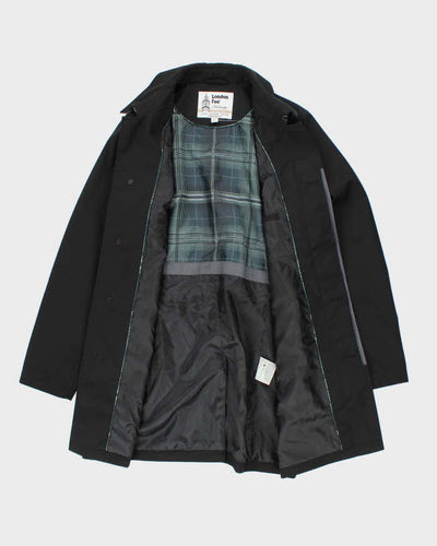 Vintage London Fog  Black Mac - L