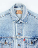 Vintage 2000's Levi's Faded Light Wash Denim Jacket - L