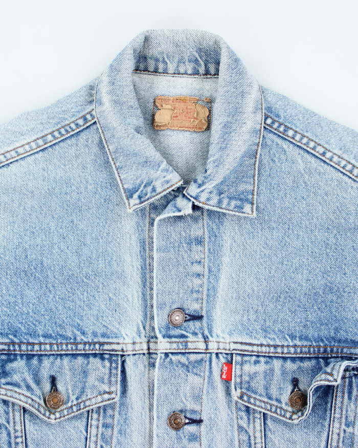 Vintage 2000's Levi's Faded Light Wash Denim Jacket - L