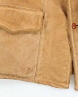 Vintage 70's Sears Sherpa Lined Heavyweight Button Up Suede Jacket - L