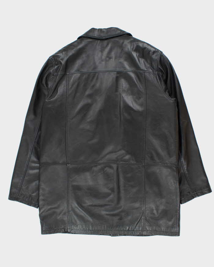 Vintage 90's Danier Heavyweight Button Up Leather Jacket - XL