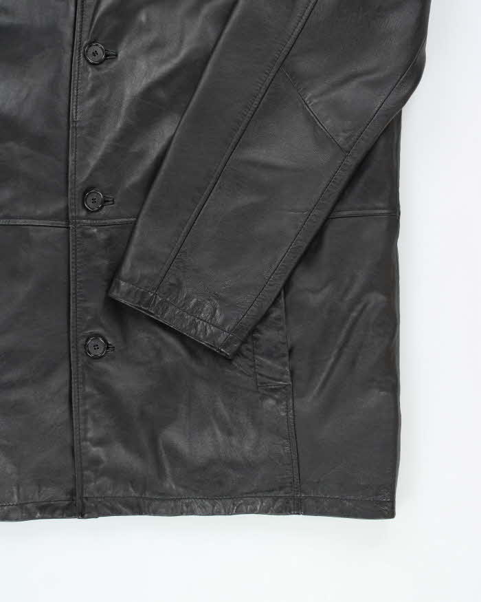 Vintage 90's Danier Heavyweight Button Up Leather Jacket - XL