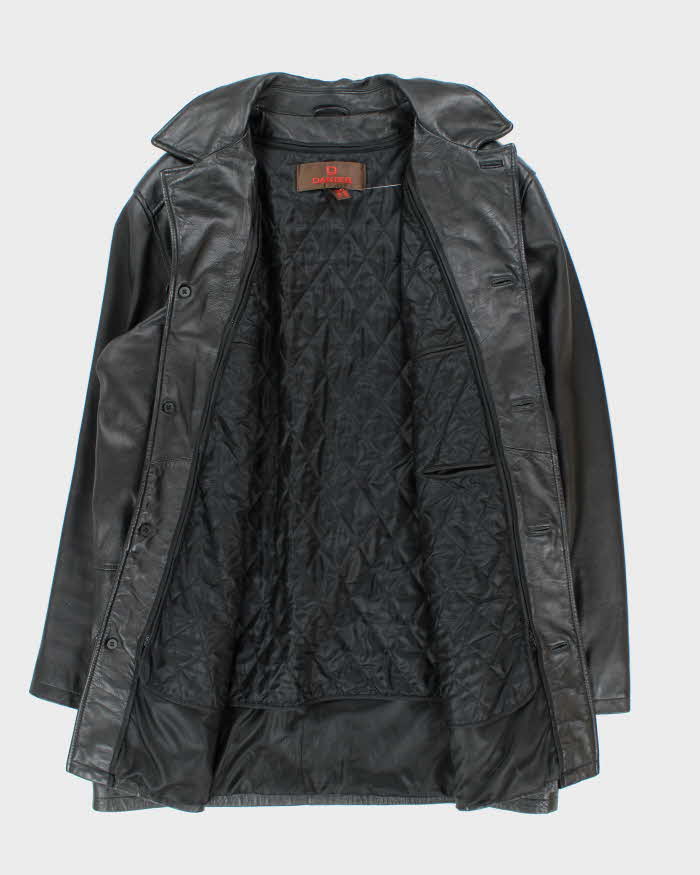 Vintage 90's Danier Heavyweight Button Up Leather Jacket - XL