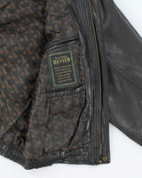 Vintage Danier Black Leather Bomber Jacket - L