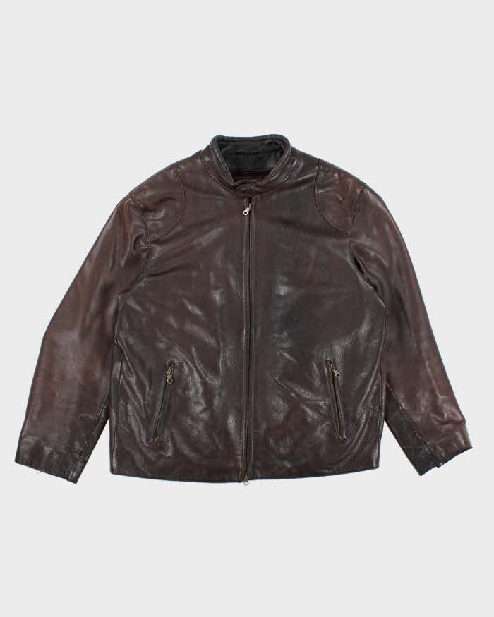 Vintage Danier Brown Leather Jacket - XL