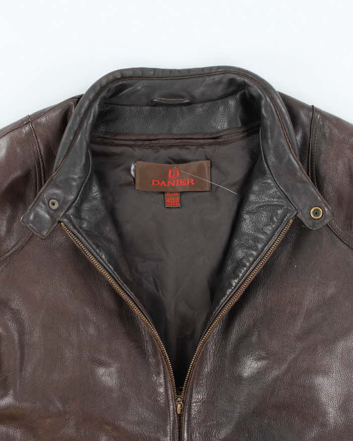 Vintage Danier Brown Leather Jacket - XL