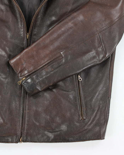 Vintage Danier Brown Leather Jacket - XL