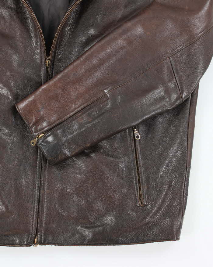 Vintage Danier Brown Leather Jacket - XL