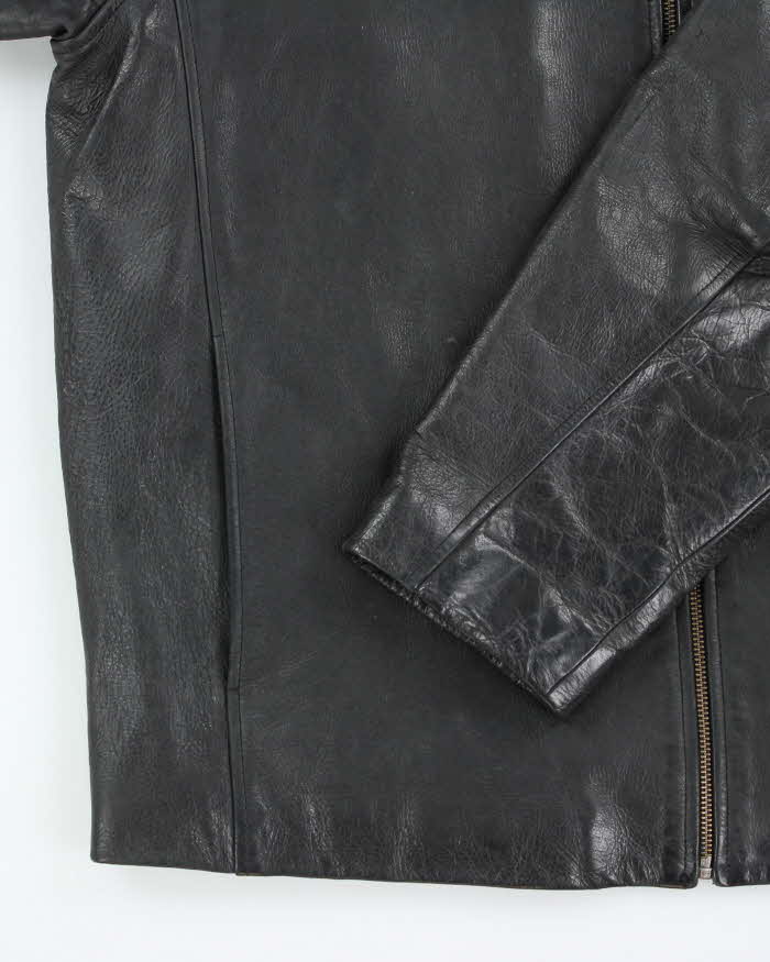 Vintage 90's GAP Heavyweight Zip Up Leather Jacket - L – Rokit