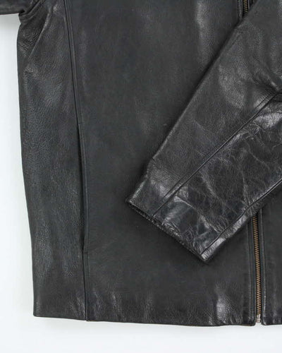 Vintage 90's GAP Heavyweight Zip Up Leather Jacket - L