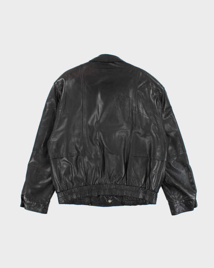 Vintage 90's London Fog Heavyweight Leather Bomber Jacket - L
