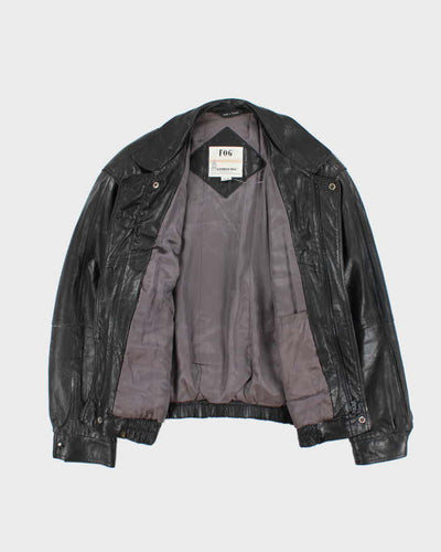 Vintage 90's London Fog Heavyweight Leather Bomber Jacket - L