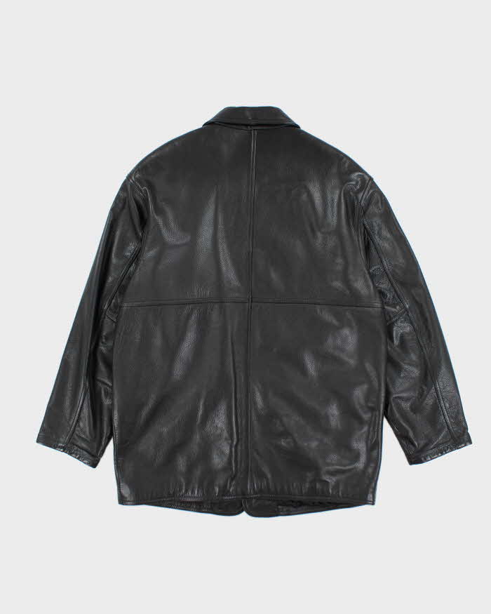 Vintage 90's Danier Oversized Heavyweight Leather Button Up Jacket - XS