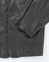 Vintage 90's Danier Oversized Heavyweight Leather Button Up Jacket - XS